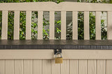 Garden Storage Bench 265L - Beige & Brown Resin