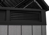Garden Storage Shed 2020L - Grey Resin, Front & Top Access