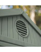 Plastic Garden Shed 6 x 4ft - Green Resin, Single Door