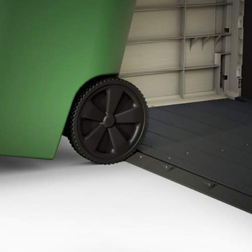 Garden Storage Box 1200L - Beige & Brown, Front & Top Access