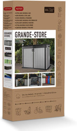 Garden Storage Shed 2020L - Grey Resin, Front & Top Access