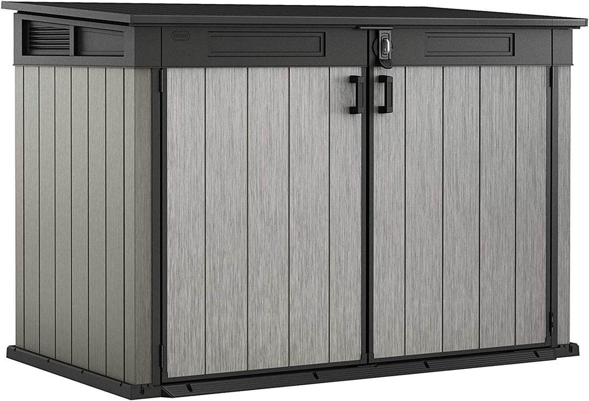 Garden Storage Shed 2020L - Grey Resin, Front & Top Access