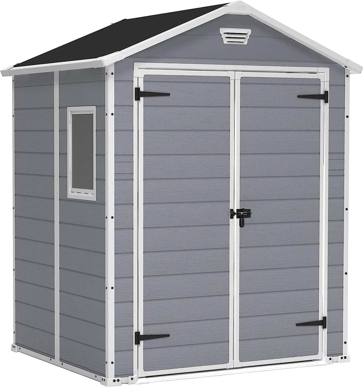 Plastic Garden Shed 6 x 5ft - Resin, Double Doors