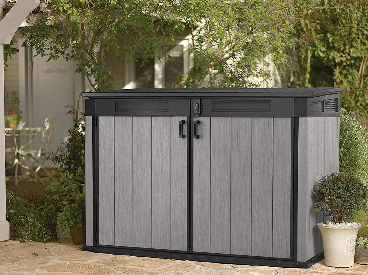 Garden Storage Shed 2020L - Grey Resin, Front & Top Access