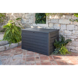 Large Garden Storage Box 870L - Resin, Padlock-Ready Lid