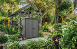 Outdoor Storage Cabinet 1400L - Tall Grey Resin, Lockable