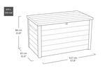 Large Garden Storage Box 870L - Resin, Padlock-Ready Lid