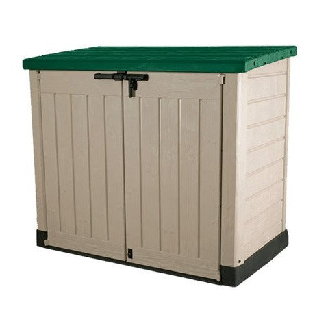Garden Storage Box 1200L - Dark Green, Front & Top Access