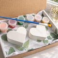 Paint Your Own Jesmonite Heart Photo Holder Kit – 2 Holders, Paints and Brush