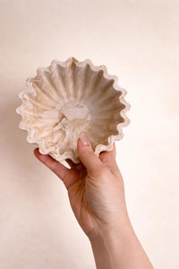 Marbled Handcrafted Jesmonite Bowl – Wavy Edge Trinket Dish - Nordic Home Gifts