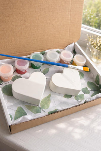 compare product Paint Your Own Heart Photo Holders Craft Kit – Jesmonite, Acrylic Paints, Brush