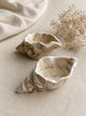 Handmade Jesmonite Shell Trinket Dish | Coastal Ring Holder, Marbled Tray