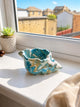 Handmade Jesmonite Shell Trinket Dish | Coastal Ring Holder, Marbled Tray Ocean Gold